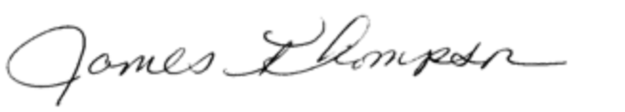 James Thompson Jr., Ed. D. Signature
